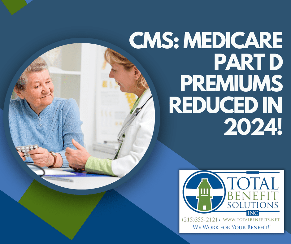 CMS announces lower Medicare Part D premium for 2024 Total Benefit
